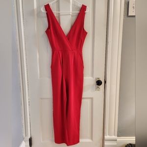 French Connection Red Jumpsuit Size 2 Very Good Used Condition!